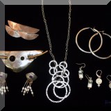 J07. Sterling silver jewelry. 